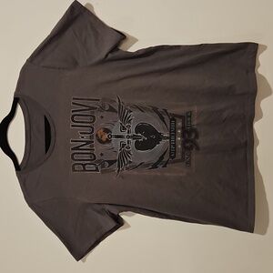 BON JOVI Keep the Faith Tour 1993 Short sleeve distressed gray color Tee 2X